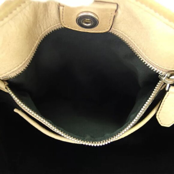 MIU MIU 2WAY shoulder bag logo beige leather Authentic USED T20115 - Picture 8 of 10